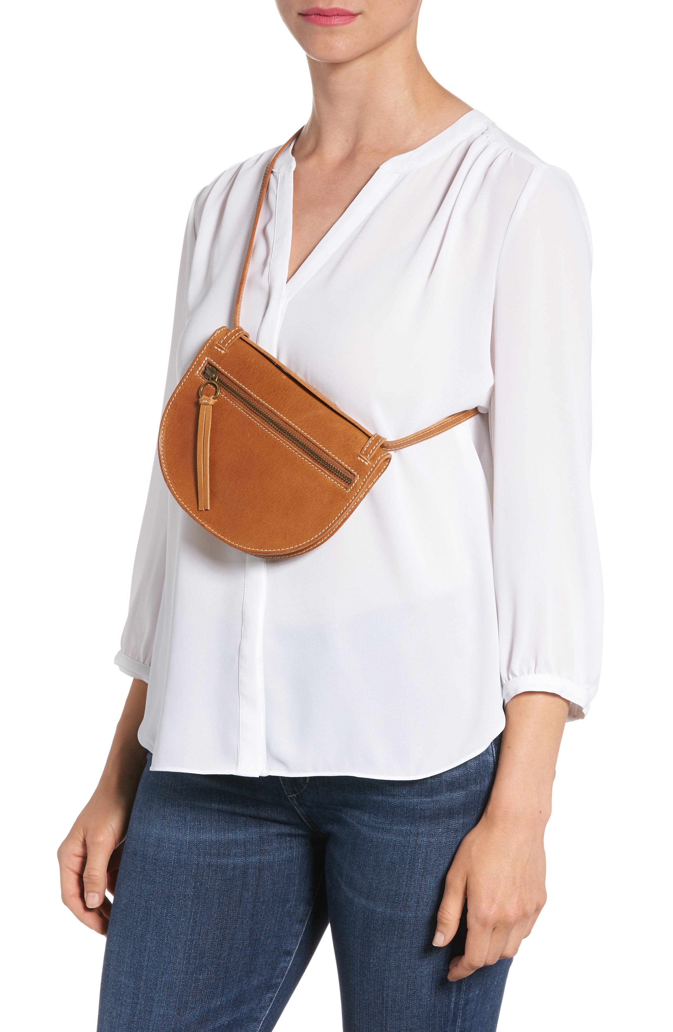 Madewell Siena Leather Belt Bag, Alternate, color, 