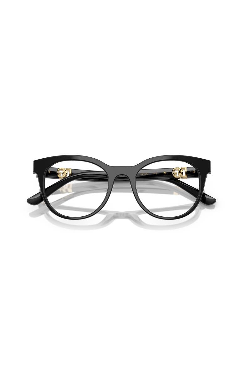 Dolce&Gabbana 50mm Phantos optical glasses, Alternate, color, Black