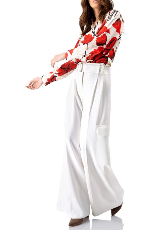 Ivonne Floral Print Statement Blouse In Multi