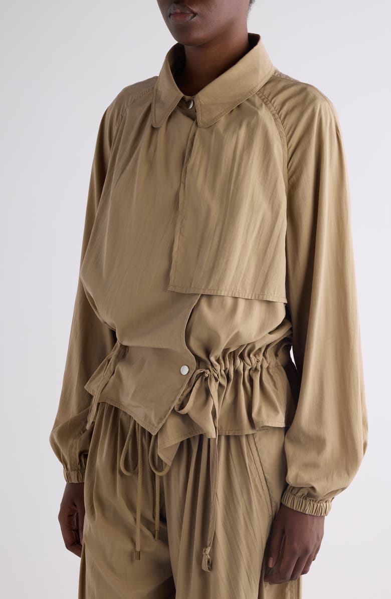 Isabel Marant Gwenola Snap Trench Jacket, Alternate, color, Khaki