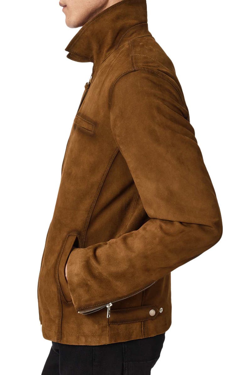 AllSaints Ashwood Suede Jacket, Alternate, color, Tan Brown