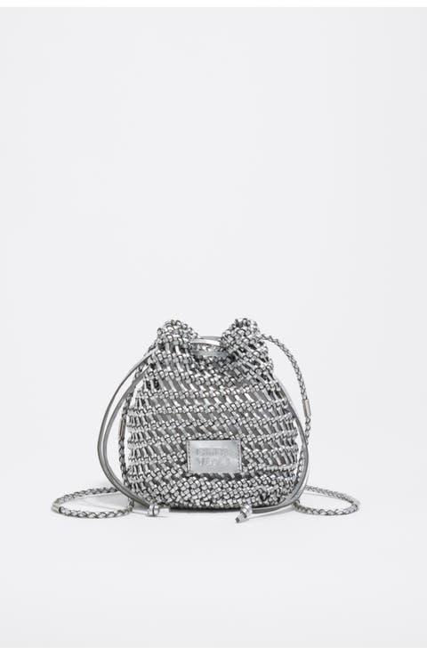 Mini Plaited Crochet Leather Bag