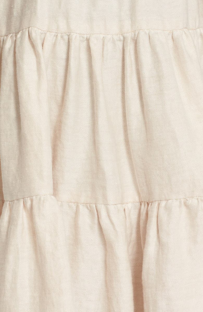 Marques’Almeida Marques'Almeida Diagonal Snap Tiered Linen Skirt, Alternate, color,