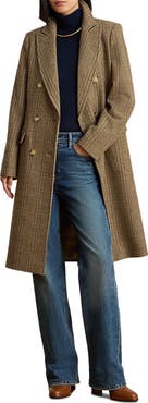 Lauren Ralph Lauren Double Breasted Wool Blend Coat