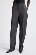 Balenciaga Denim Look Wool Twill Fittined Trousers