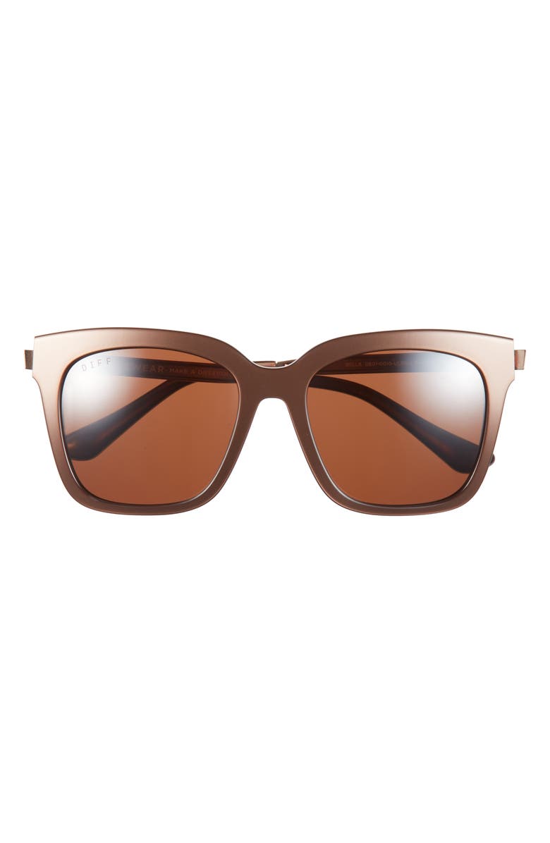 DIFF Bella 54mm Square Sunglasses, Main, color, Moscow Mule / Brown Gold Flash