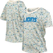 New Era Women's New Era Cream Detroit Lions Glam Game Floral T-Shirt