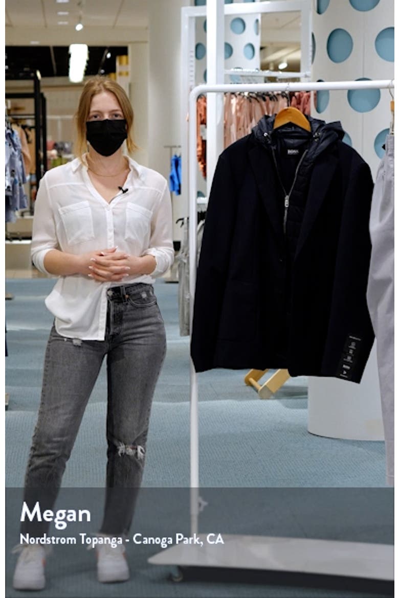 Hanry Wool Blend Blazer with Hooded Bib video