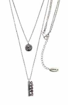 Double Layer Sliced Black Diamond Necklace