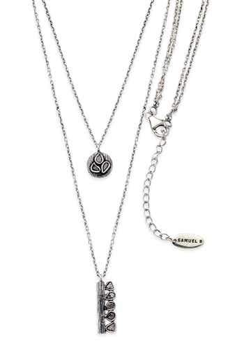 Double Layer Sliced Black Diamond Necklace