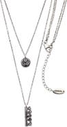 SAMUEL B. Double Layer Sliced Black Diamond Necklace