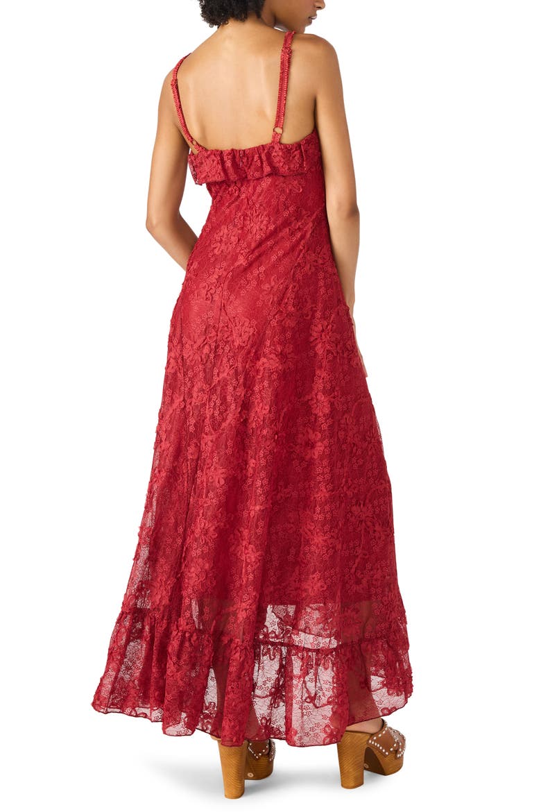 Irisia Ruffle Lace Maxi Dress, Alternate, color, PURPLE WINE