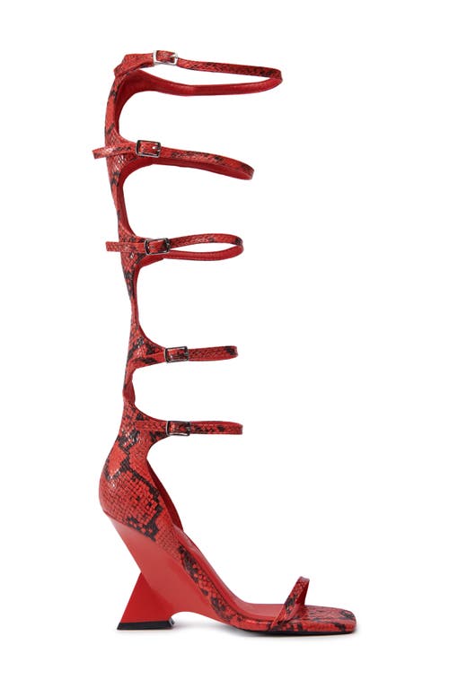 Azalea Wang Taiten Ankle Strap Sandal In Red