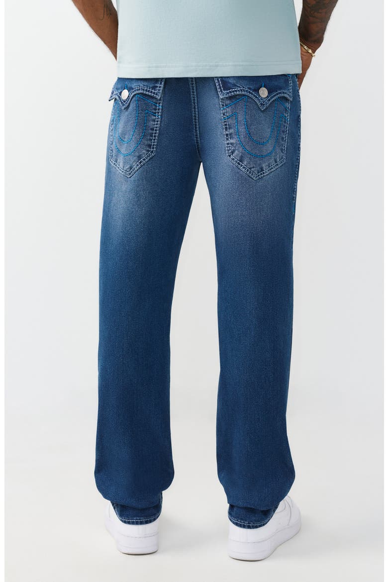 Geno Button Flap Pocket Slim Jeans, Alternate, color, MEDIUM BLAZE