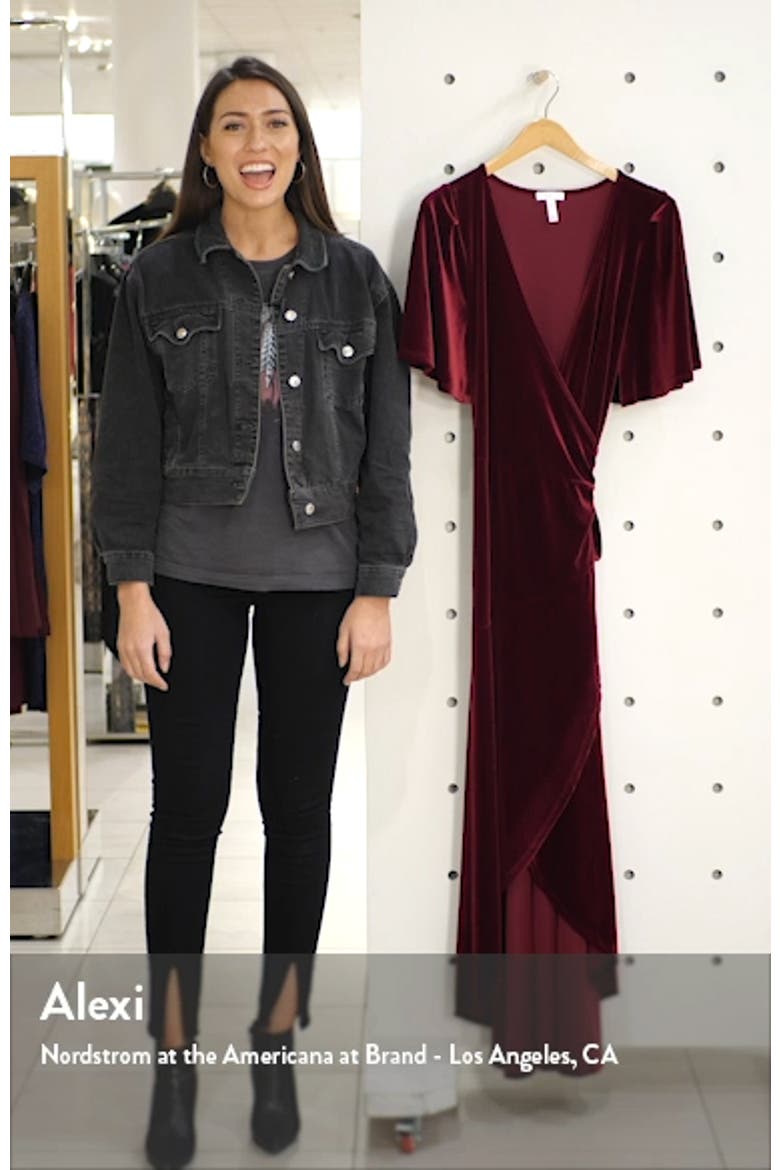 Velour Maxi Wrap Dress video