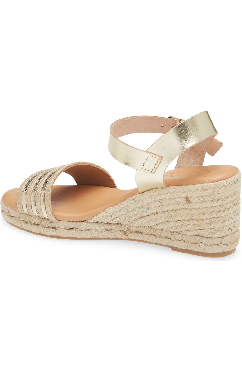 Cordani Eloise Ankle Strap Espadrille Platform Wedge Sandal, Alternate, color, Platino