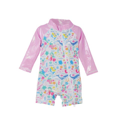 Infant and Toddlers Sun Protective UPF 50+ Shortie Surf Swimsuit