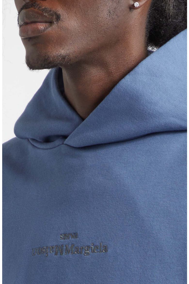 Embroidered Logo Cotton Hoodie, Alternate, color, LAPIS BLUE