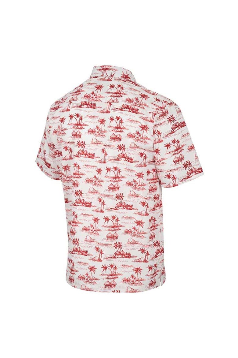 Men's Colosseum White Stanford Cardinal Spontaneous is Romantic Camp Button-Up Shirt, Alternate, color, White
