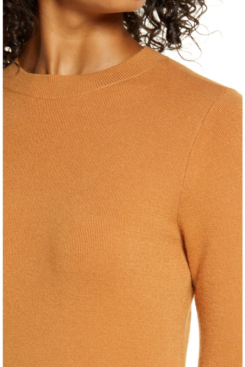 Long Sleeve Sweater Dress, Alternate, color, TAN CASHEW