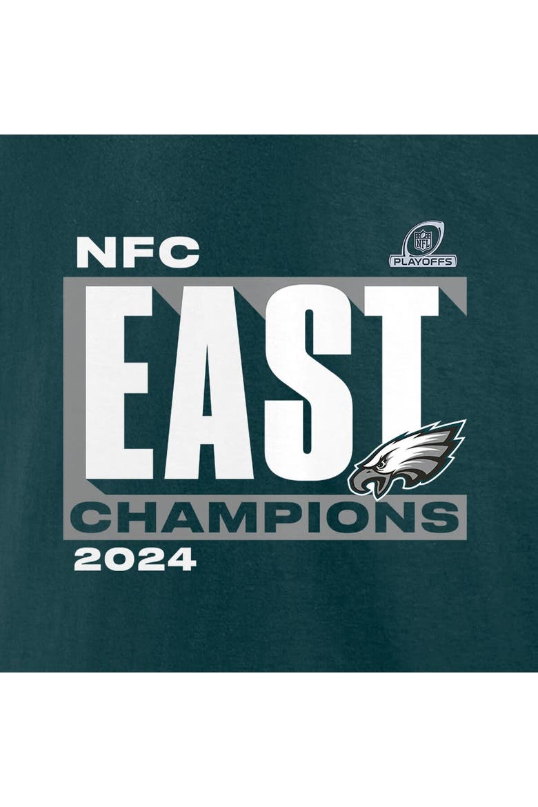 Men's Fanatics  Midnight Green Philadelphia Eagles 2024 NFC East Division Champions Conquer T-Shirt, Alternate, color, Green