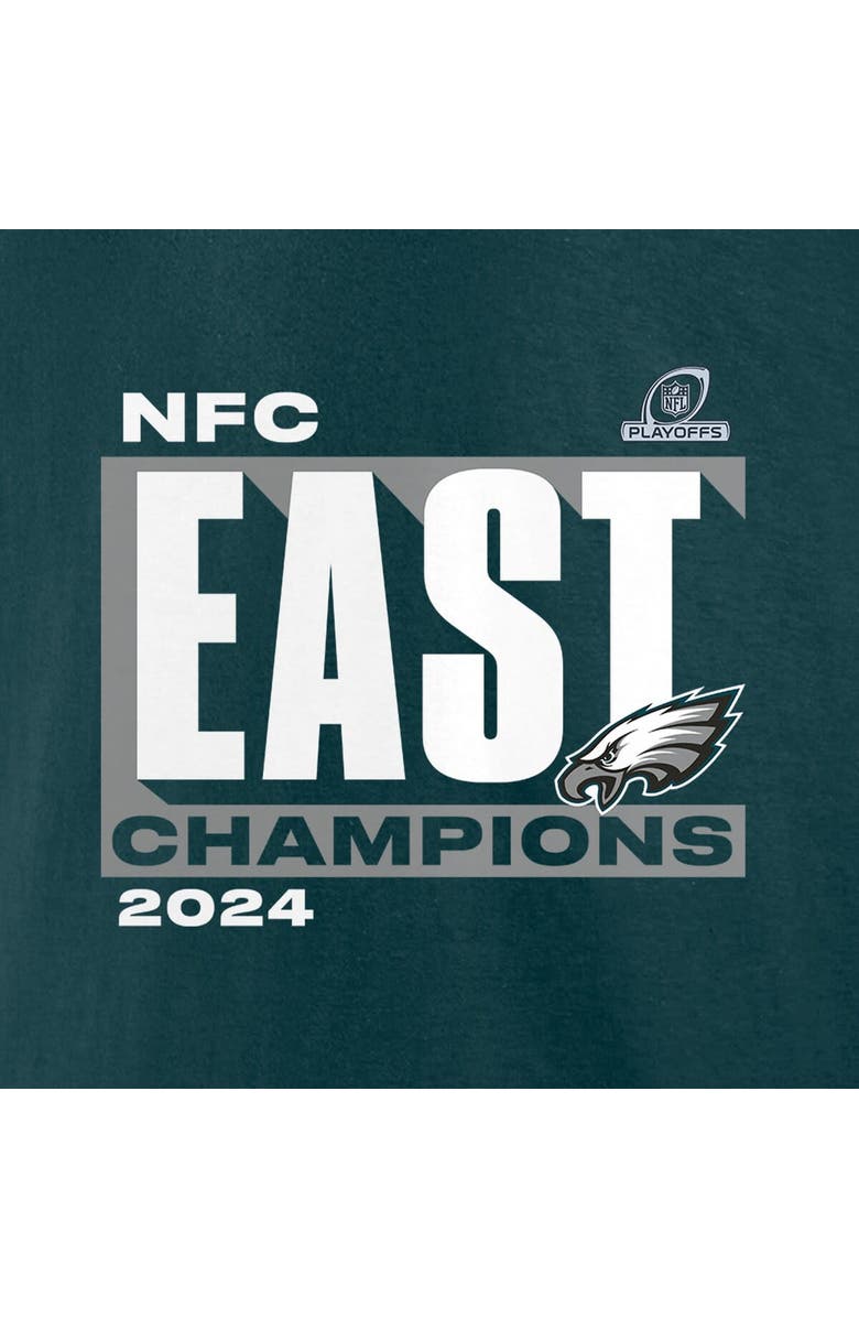 FANATICS Men's Fanatics  Midnight Green Philadelphia Eagles 2024 NFC East Division Champions Conquer T-Shirt, Alternate, color, 