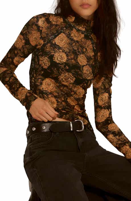 Free People Lyric Floral Lace Top