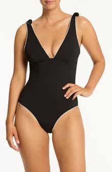 Babylon Knotted Strap One-Piece Swimsuit