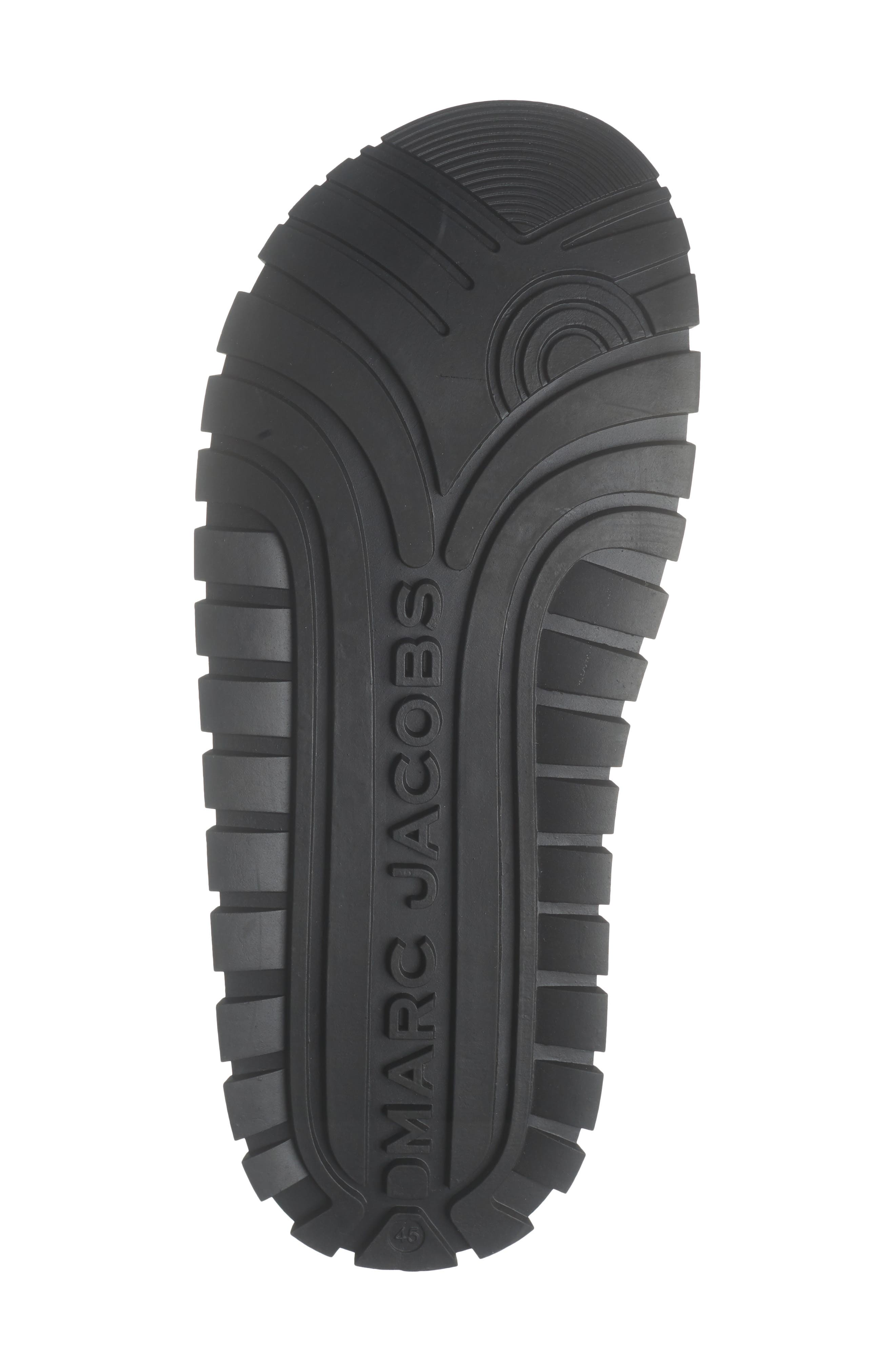 The Monogram Slide Sandal, Alternate, color, BLACK/WHITE