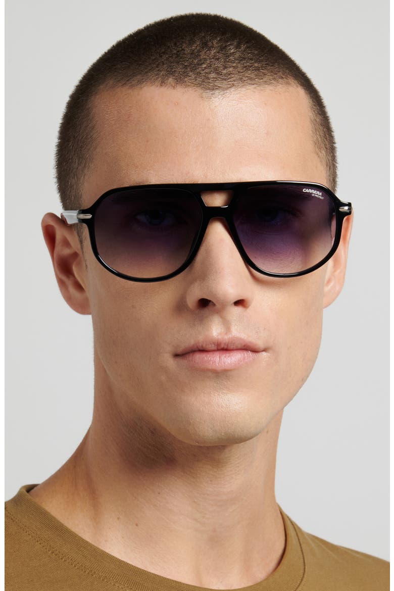 59mm Gradient Navigator Sunglasses, Alternate, color, BLACK/ BLUE/ DARK BLUE SF