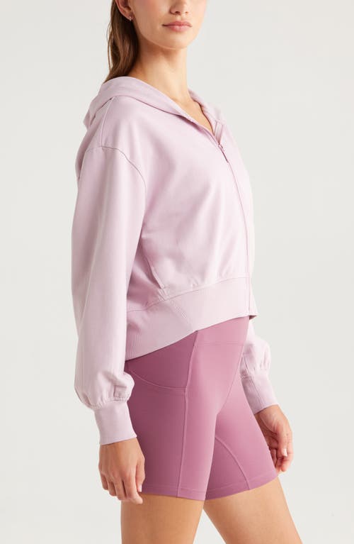 Zella Swoop Full Zip Hoodie In Pink