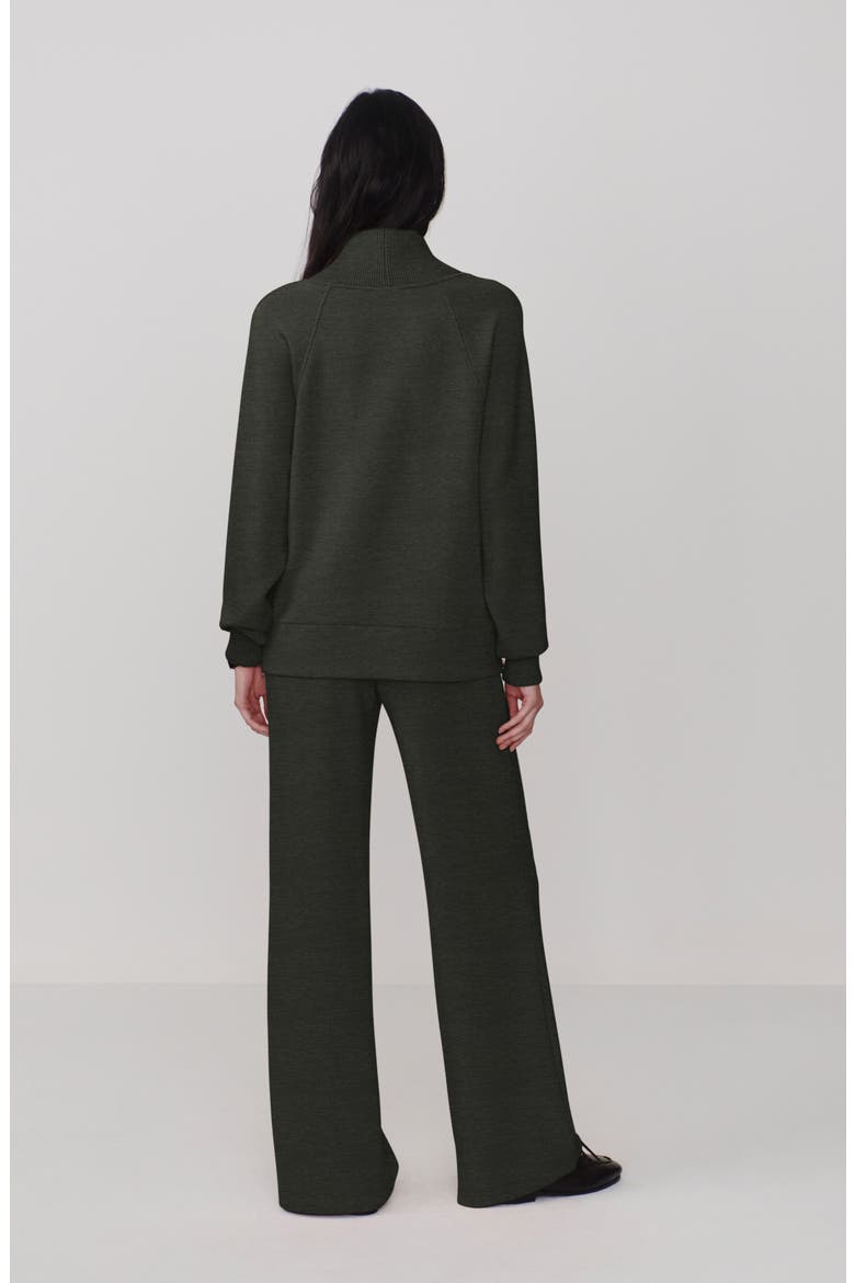 Macie Zip Hem Sweatshirt, Alternate, color, OLIVE MARL