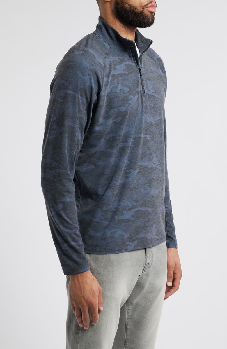 johnnie-O Patton Camo Half Zip Pullover, Alternate, color, Heather Bl