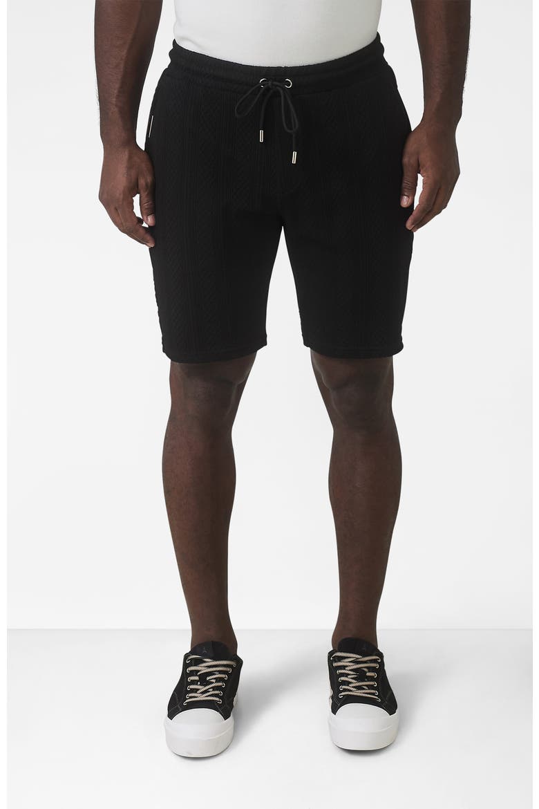 Tanami Textured Stretch Slim Shorts, Main, color, Black