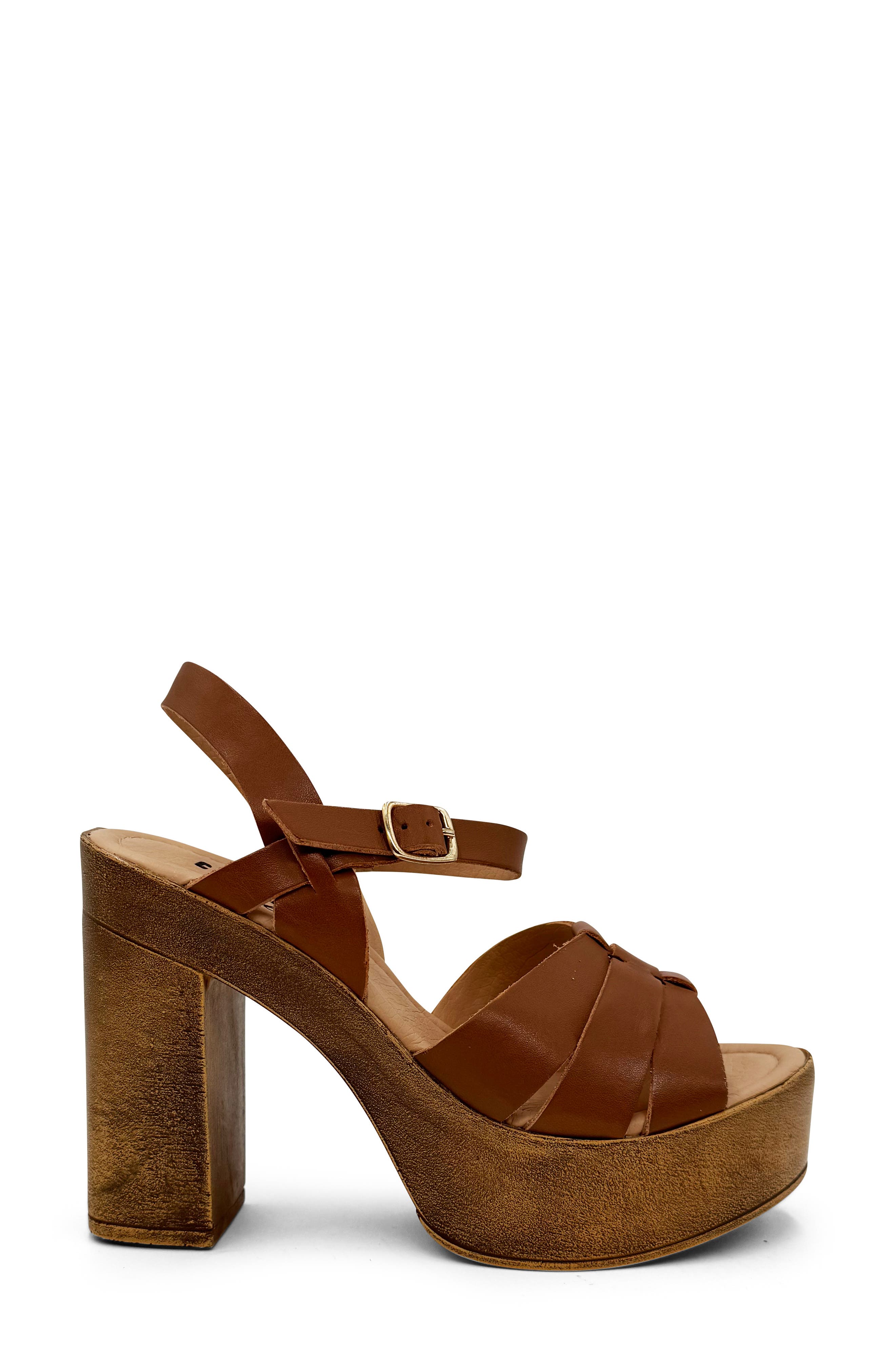 CHELSEA CREW Hollie Platform Sandal, Alternate, color, Tan Leather