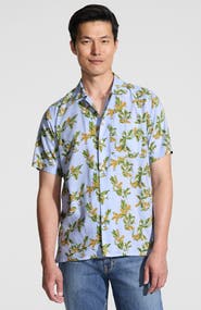 Lands' End Short Sleeve Camp Collar Hawaiian Shirt