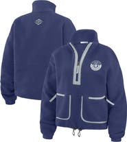 WEAR by Erin Andrews Women's WEAR by Erin Andrews Blue Toronto Maple Leafs Polar Fleece Half-Zip Jacket