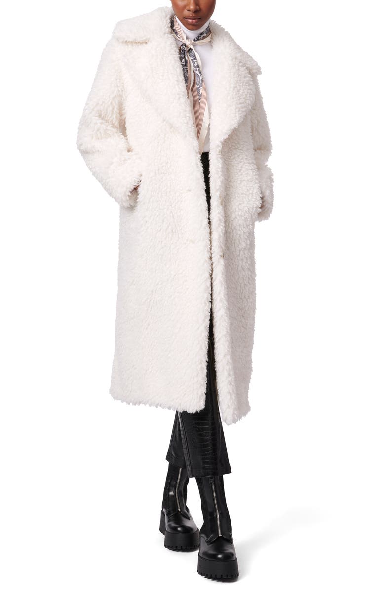 Bernardo High Pile Fleece Coat, Alternate, color, White