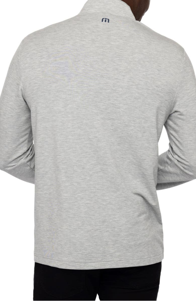 TravisMathew Twist of Lime Half Zip Pullover, Alternate, color, Heather Light Grey