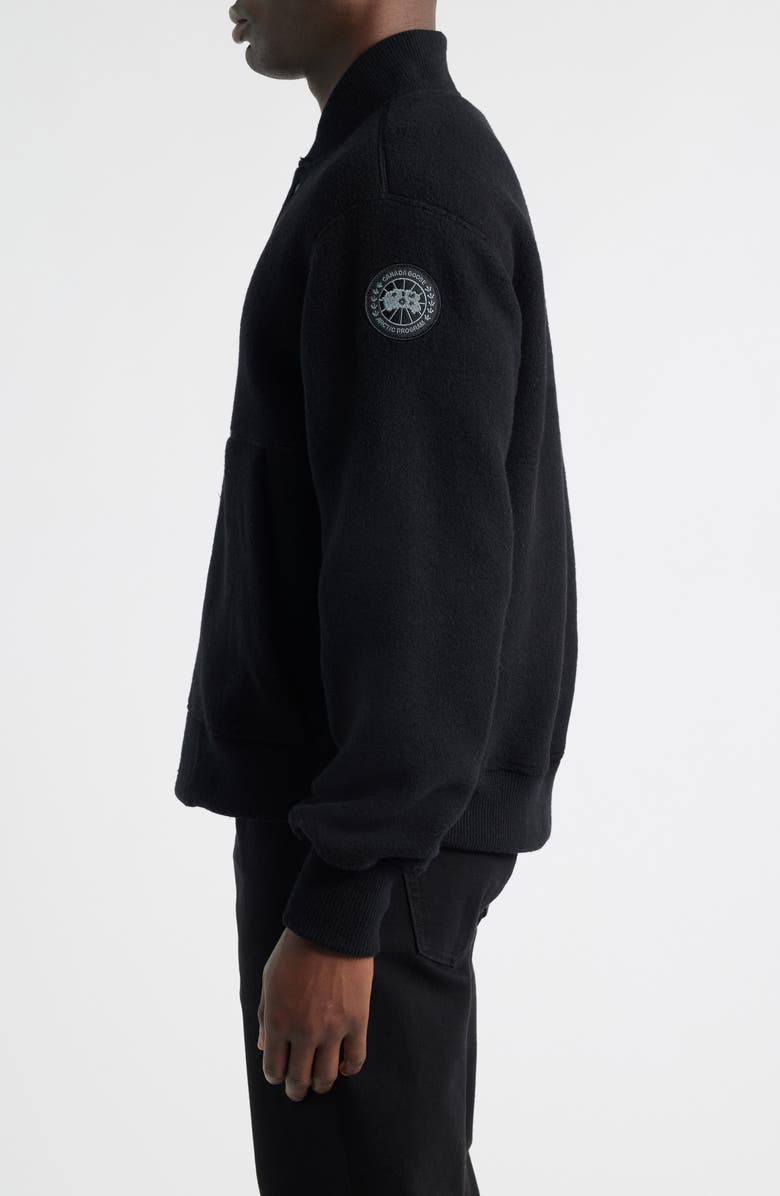 Canada Goose Hudson Black Label Fleece Bomber Jacket, Alternate, color, Black - Noir