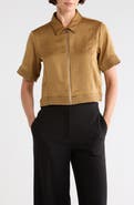 DKNY Short Sleeve Satin Jacket