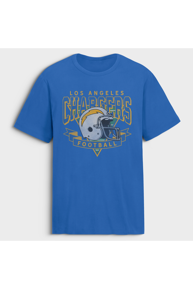 Men's Fanatics Powder Blue Los Angeles Chargers Old Fashion Rushing Legacy Cotton T-Shirt, Main, color, Powder Blue