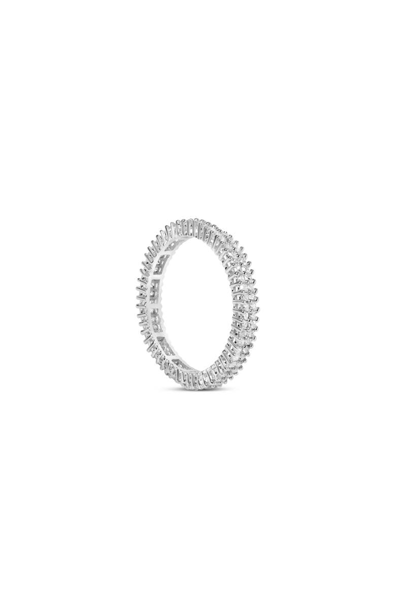 Haus of Brilliance 10K White Gold 1.0 Cttw Princess Cut Diamond Double Row Eternity Band Ring, Alternate, color, 