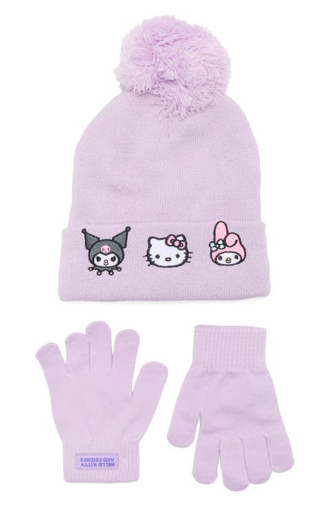 Kids' Hello Kitty & Friends Beanie & Gloves Set