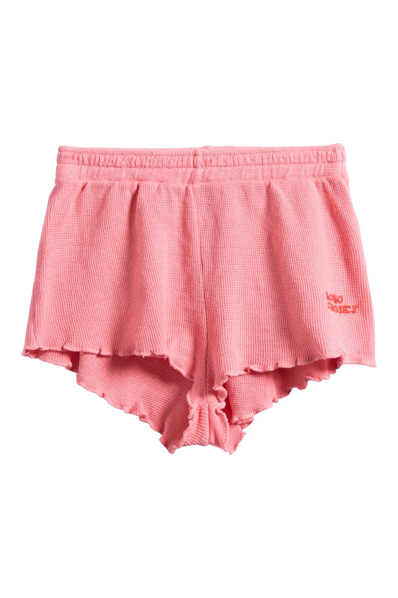 Lettuce Edge Organic Cotton Waffle Knit Shorts, Main, color, PINK