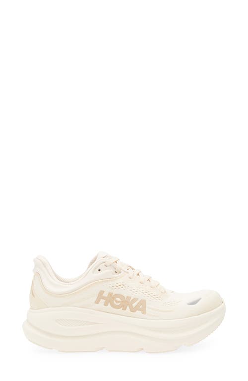 Hoka Bondi 9 Running Shoe In Vanilla/birch