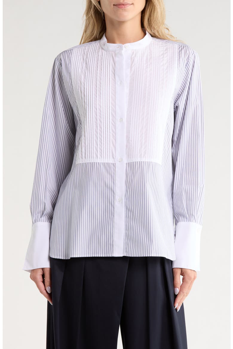 The Night Before Tuxedo Bib Cotton Shirt, Main, color, WHITE / MIDNIGHT