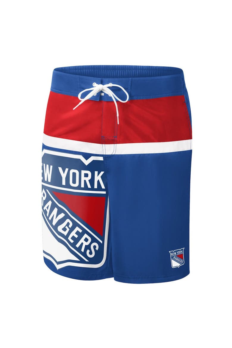Men's Starter Blue New York Rangers Sea Wind Swim Trunks, Alternate, color, Royal