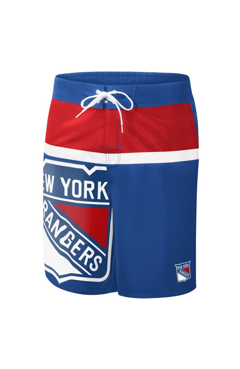 STARTER Men's Starter Blue New York Rangers Sea Wind Swim Trunks, Alternate, color, Royal