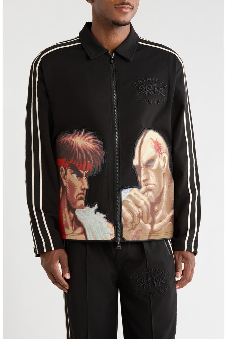Versus Track Top, Alternate, color, BLACK